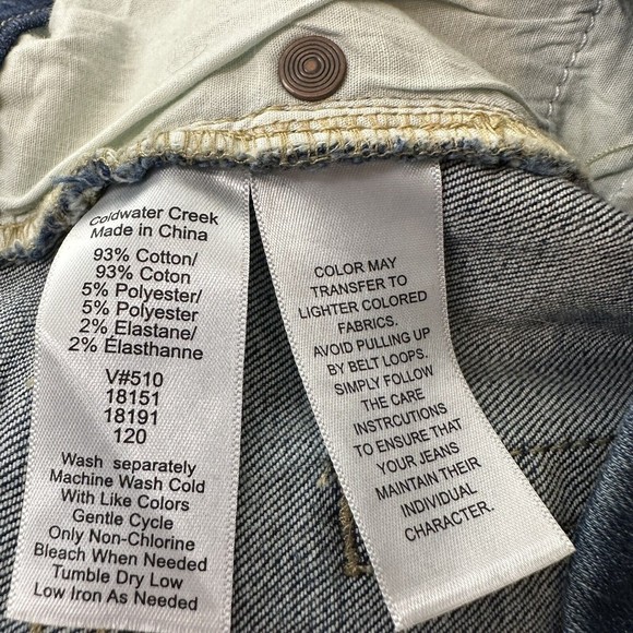 Coldwater Creek Straight-Leg Women's Jeans Size 10P Mid Rise Stretch NWT - Picture 9 of 10